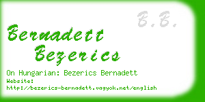 bernadett bezerics business card